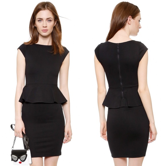 Alice + Olivia Dresses & Skirts - Alice + Olivia | Victoria Peplum Dress in Black